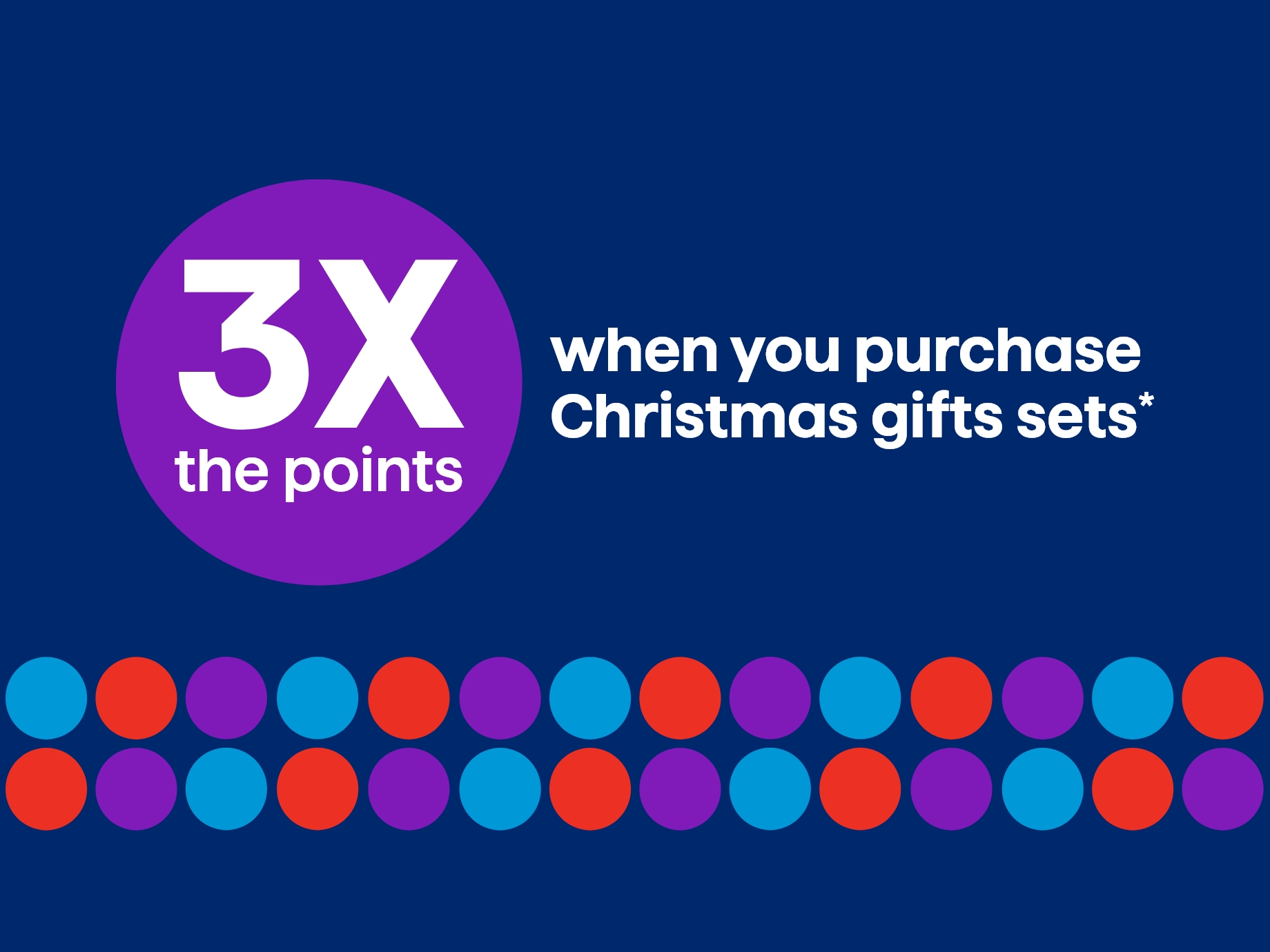 3x the points when you purchase Christmas gifts sets*