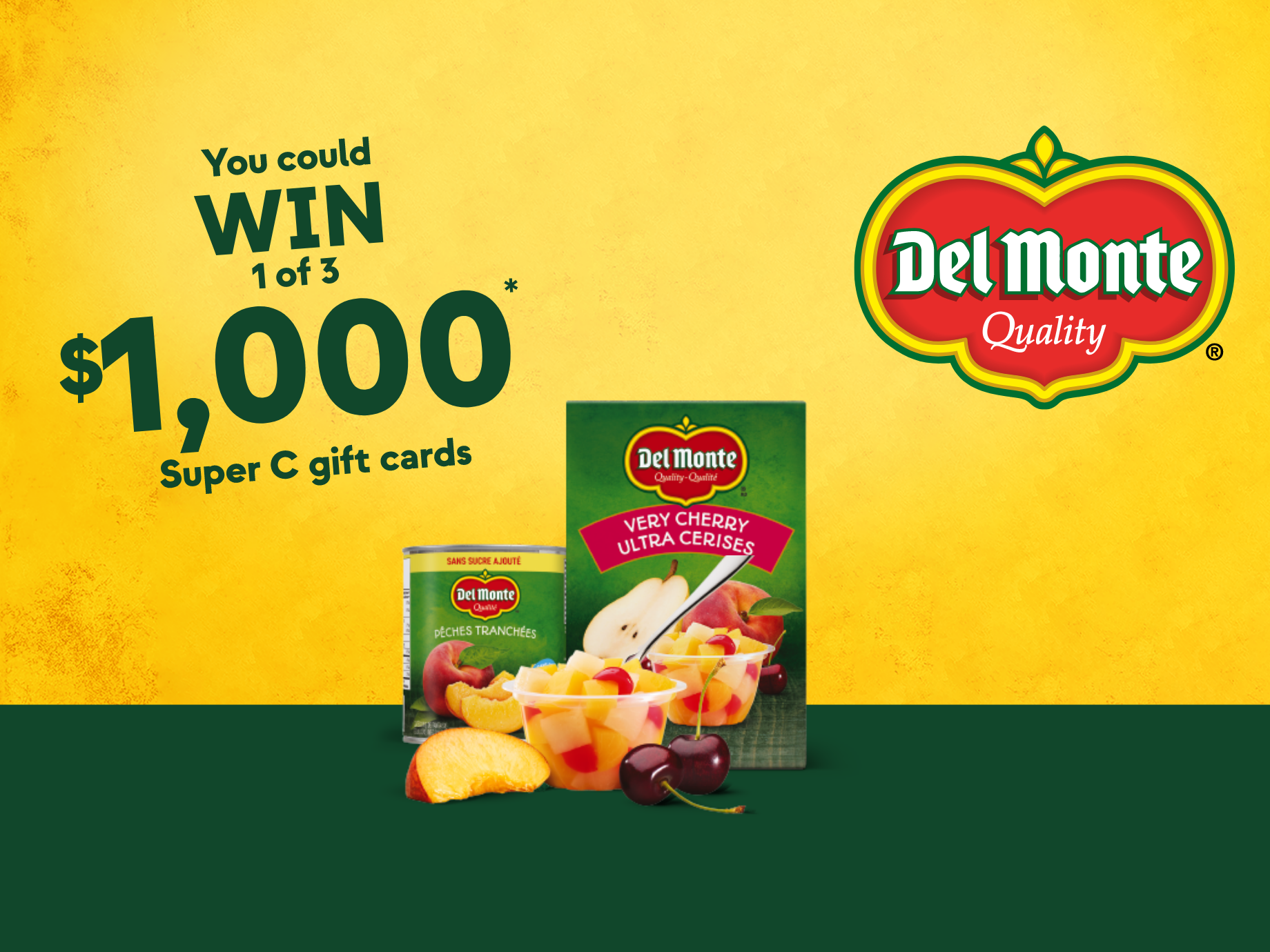 You could WIN 1 of 3 $1,000* Super C gift cards