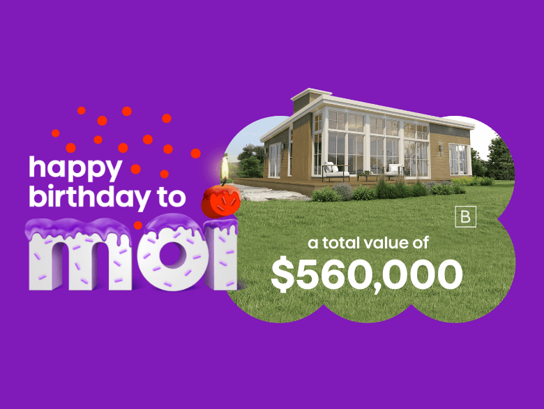 happy birthday to moi - a total value of $560,000