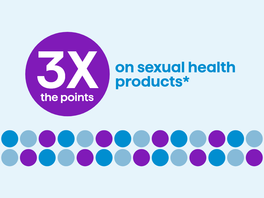 3x points on sexual health products*