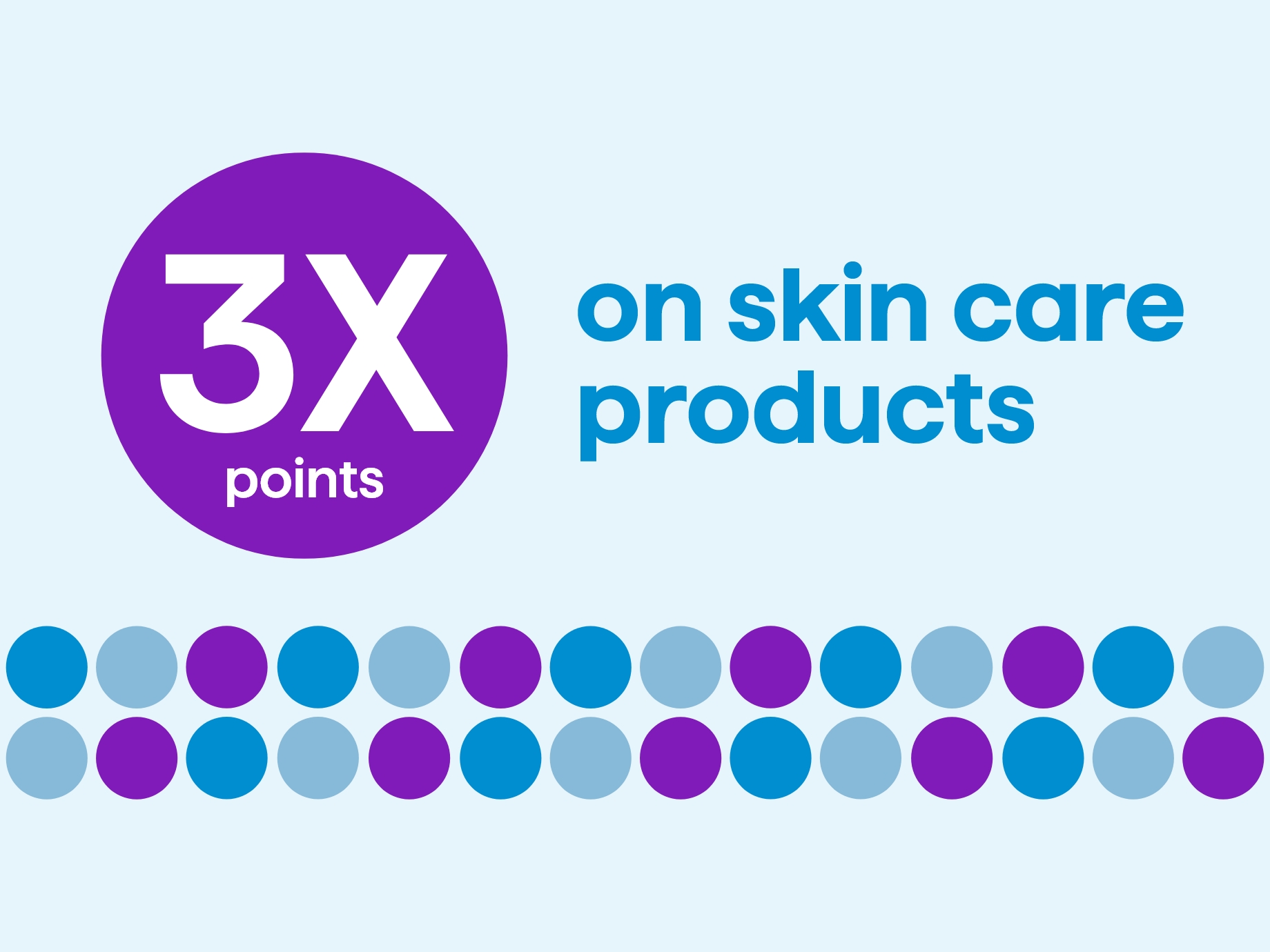 earn 3x the points on skin care products