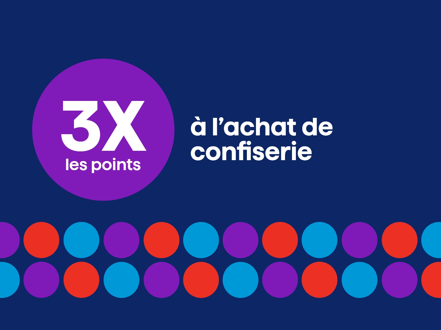 3X les points à l'achat de confiserie